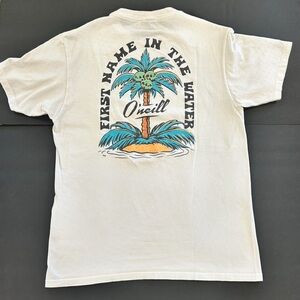 O’Neill Mens  “First Name In The Water” graphic white tshirt size M.